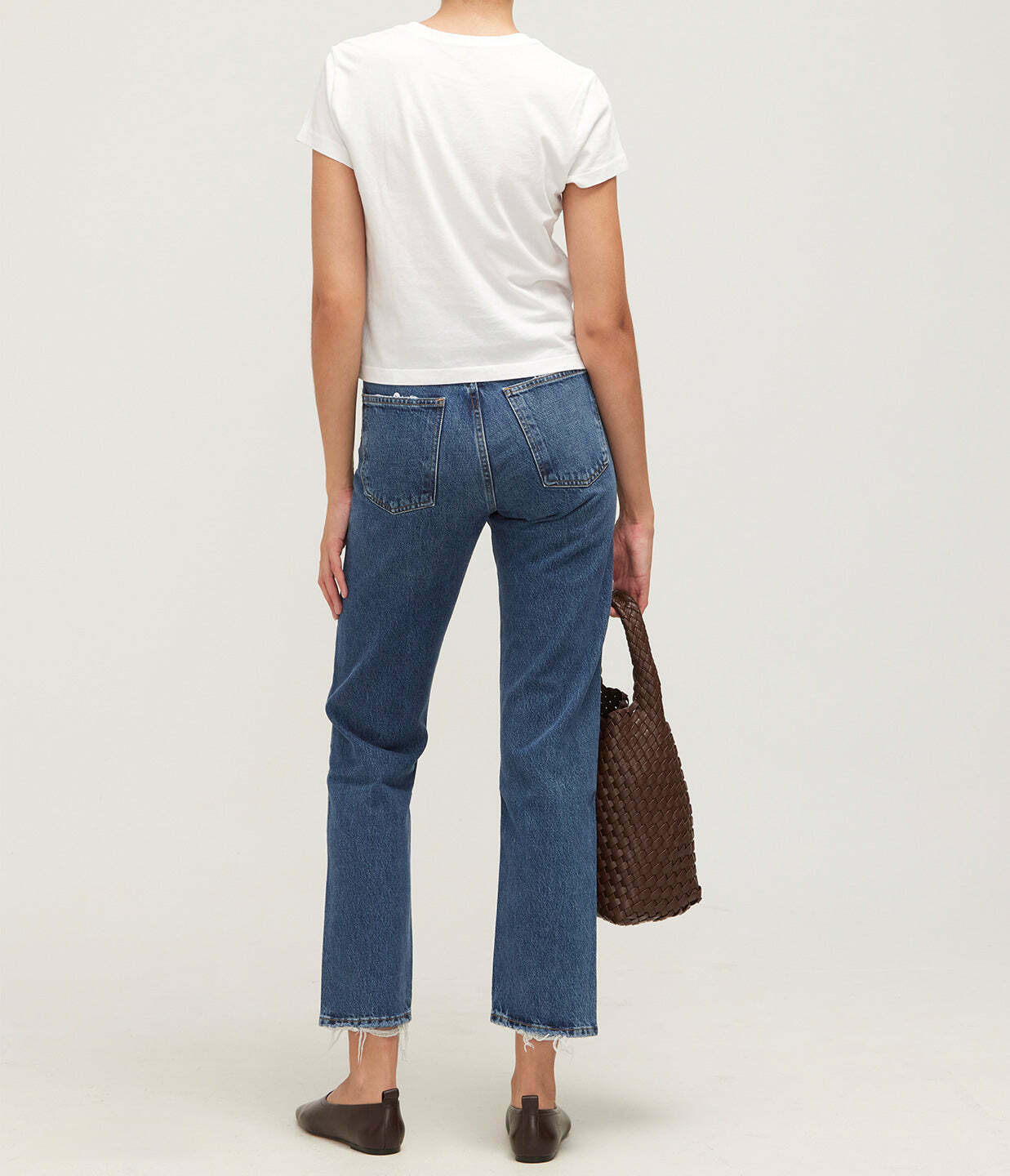 Adine Cropped Tee in White