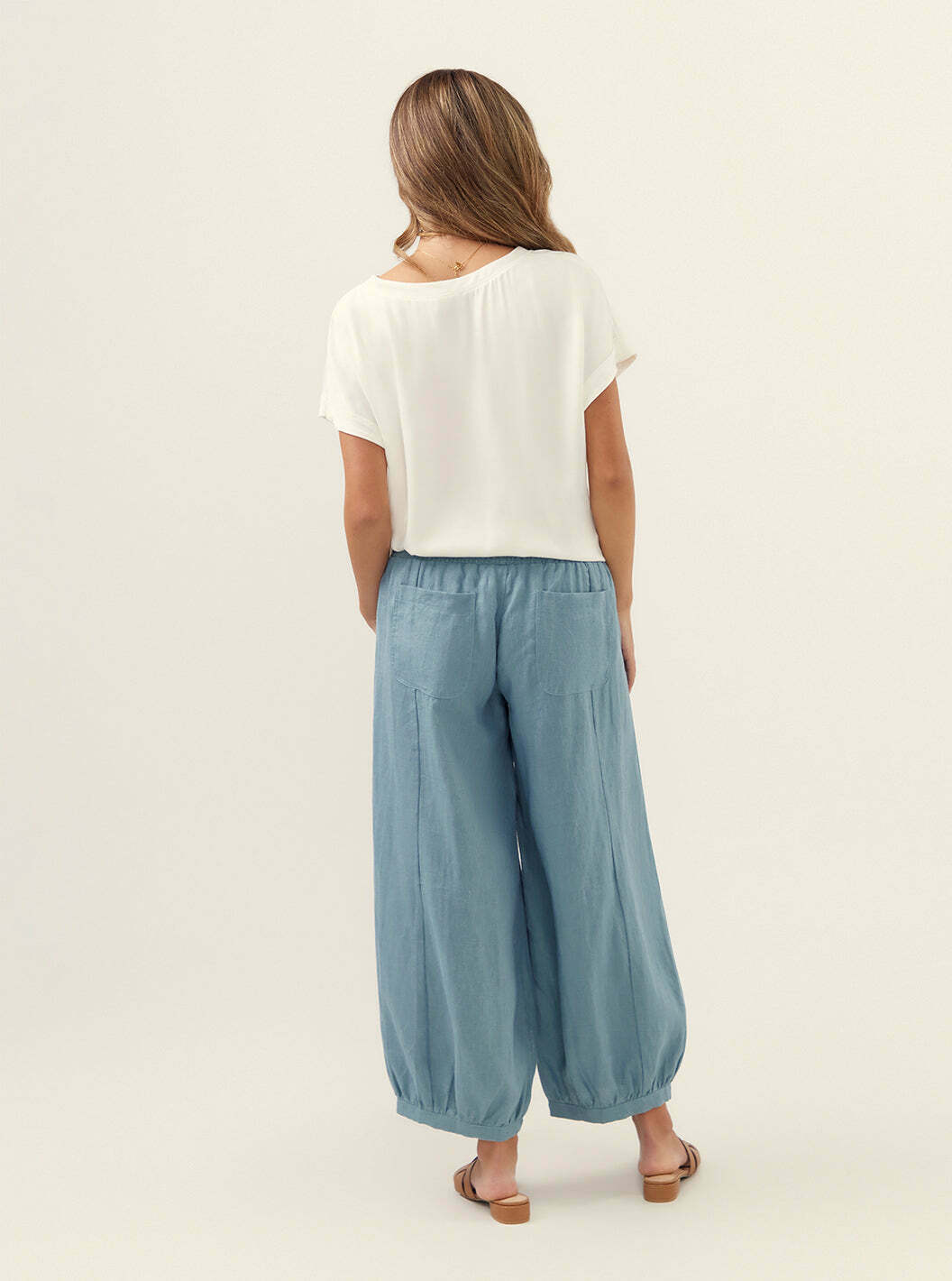Sadhu French Linen Pants Tahiti Blue
