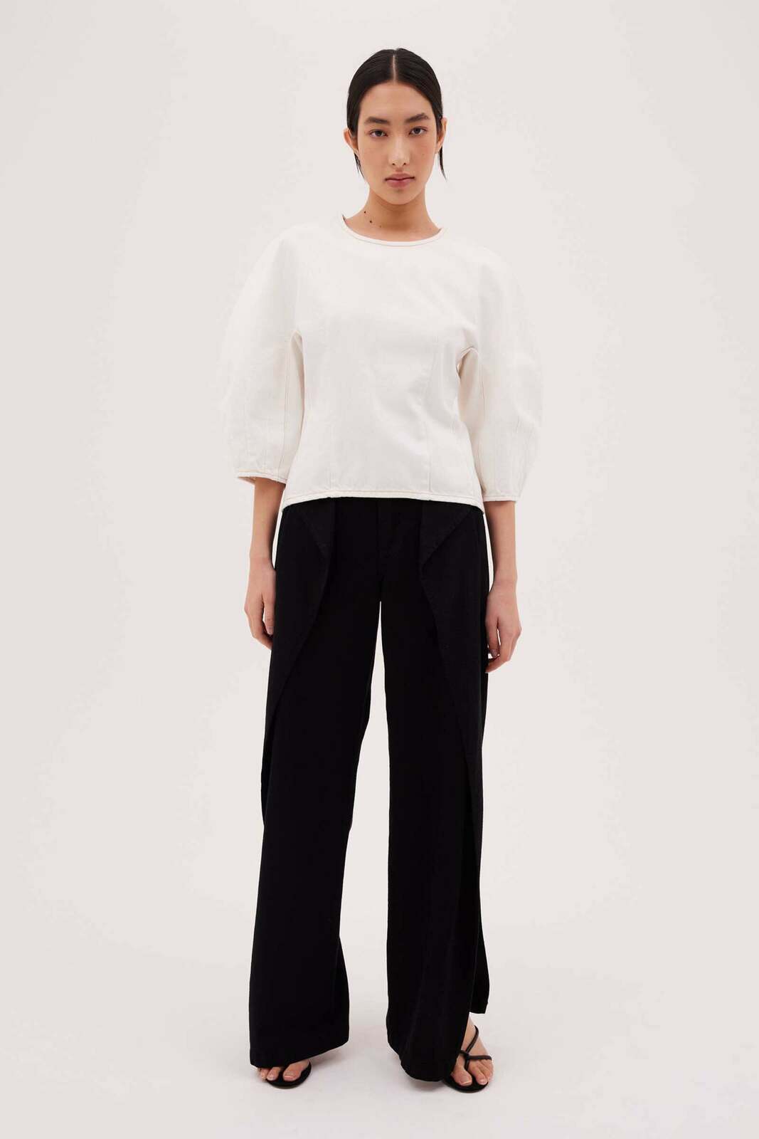 CHALK DENIM ROCHA TOP