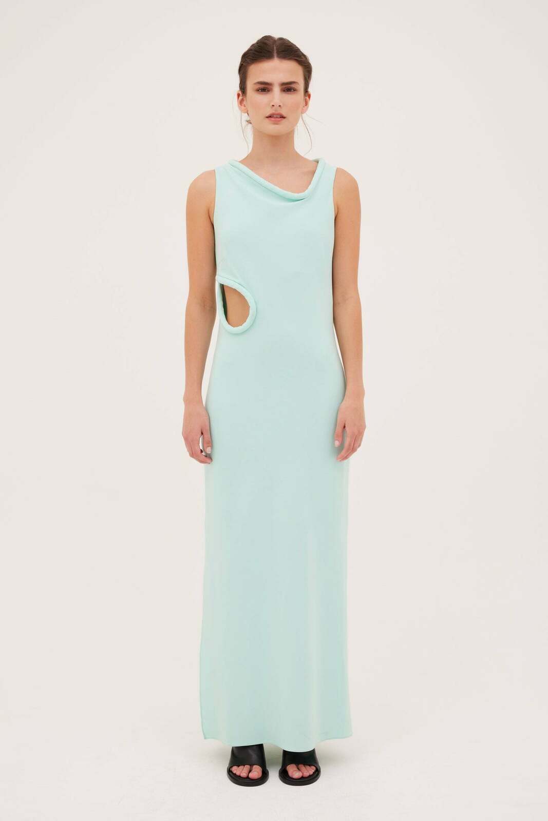 MINT CREPE LAZARE DRESS