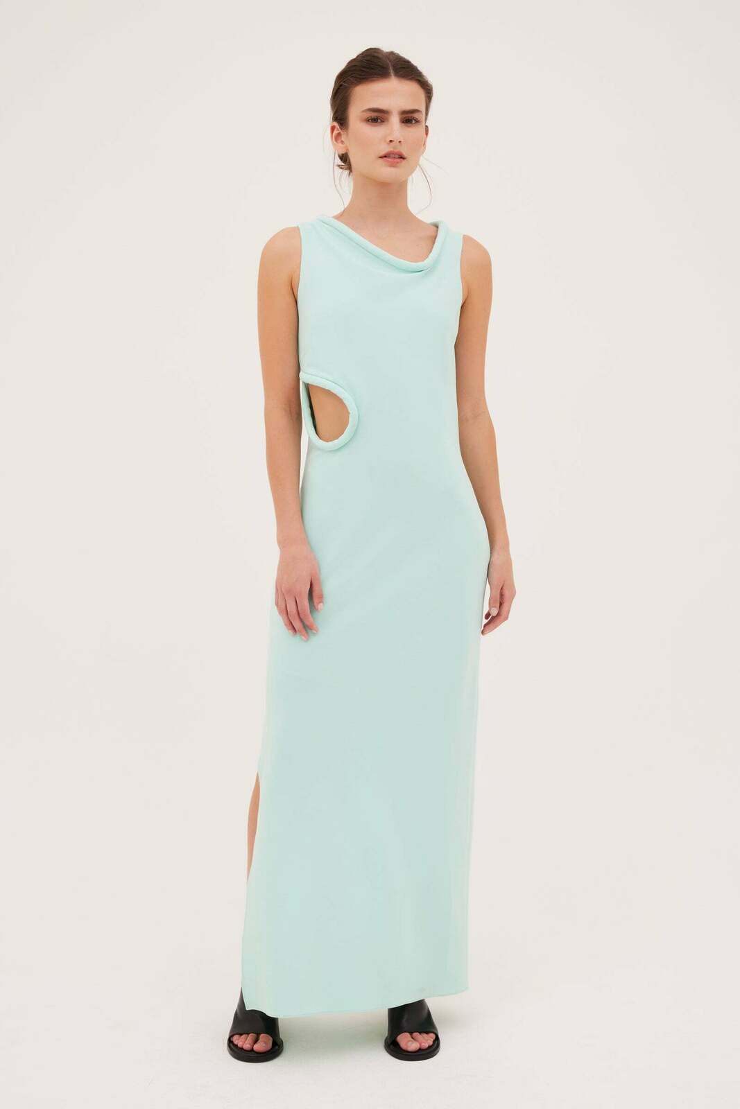 MINT CREPE LAZARE DRESS