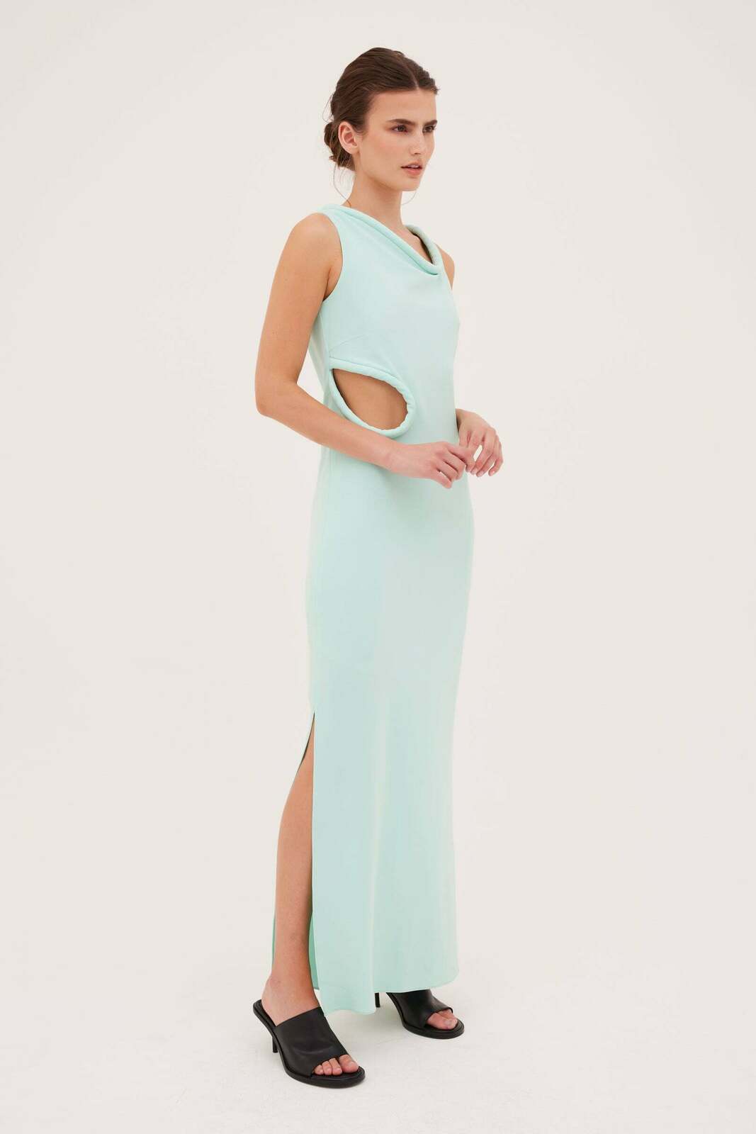MINT CREPE LAZARE DRESS