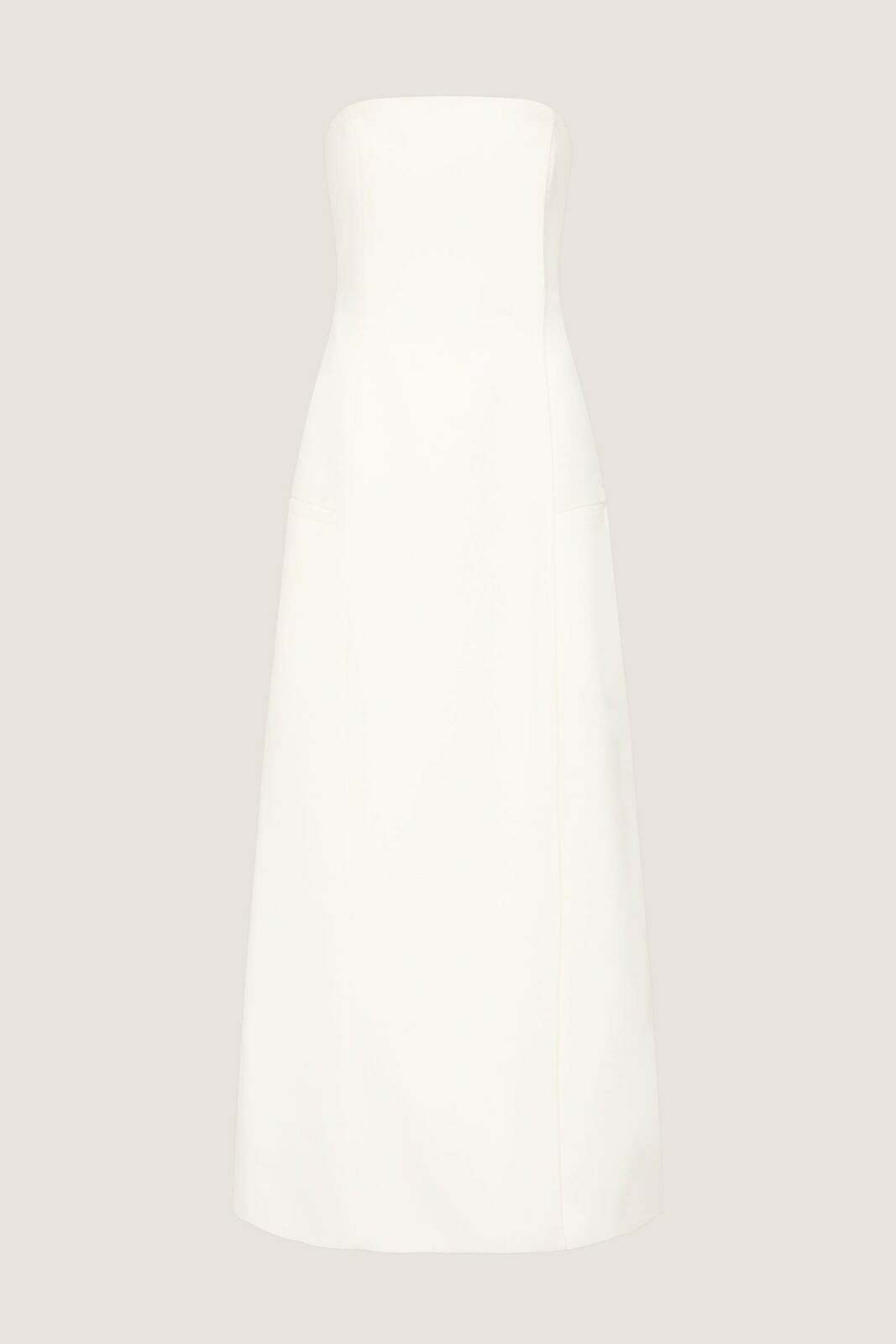 IVORY CREPE RUNWAY DRESS