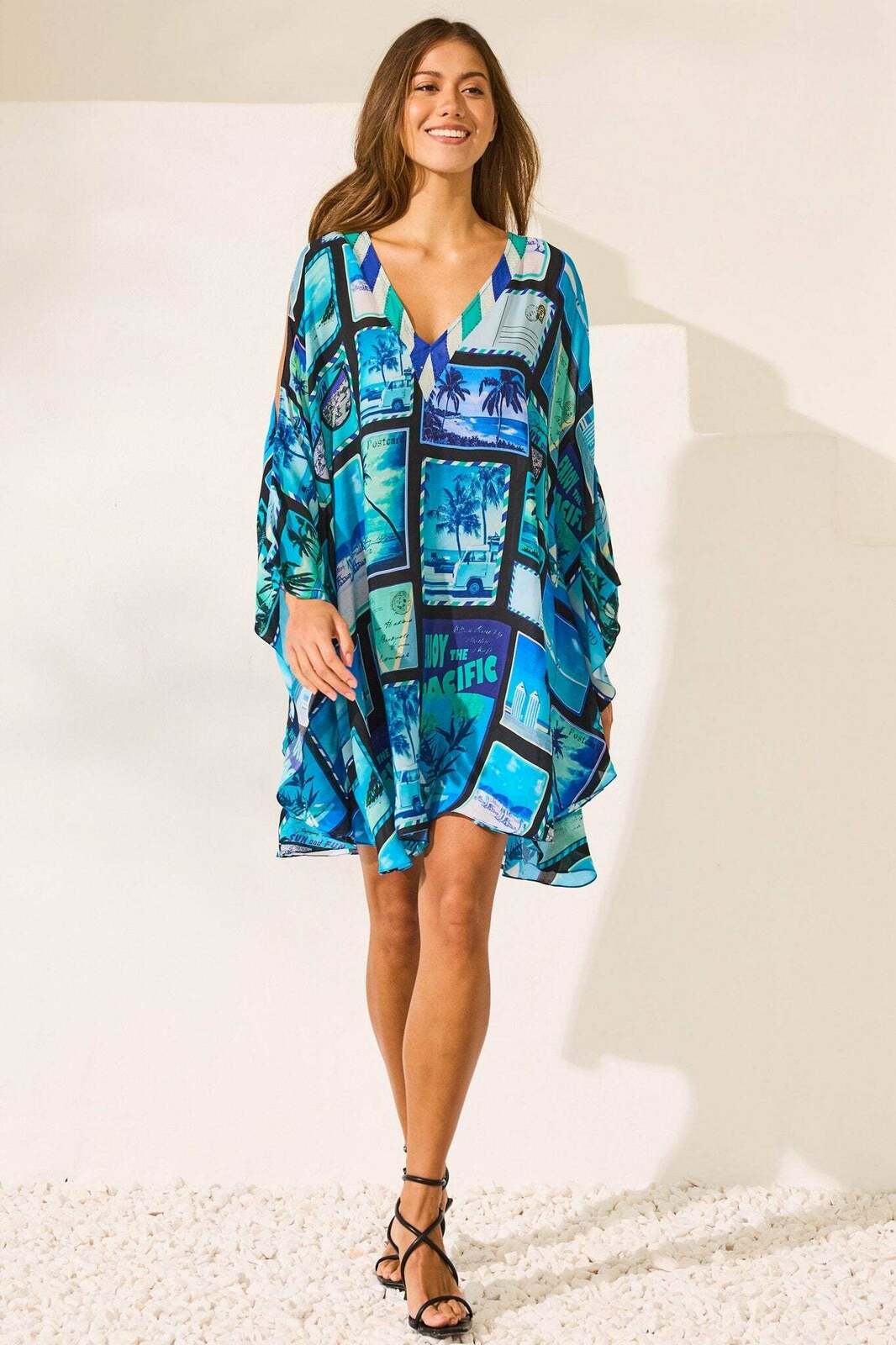 Postcards Kaftan Dress