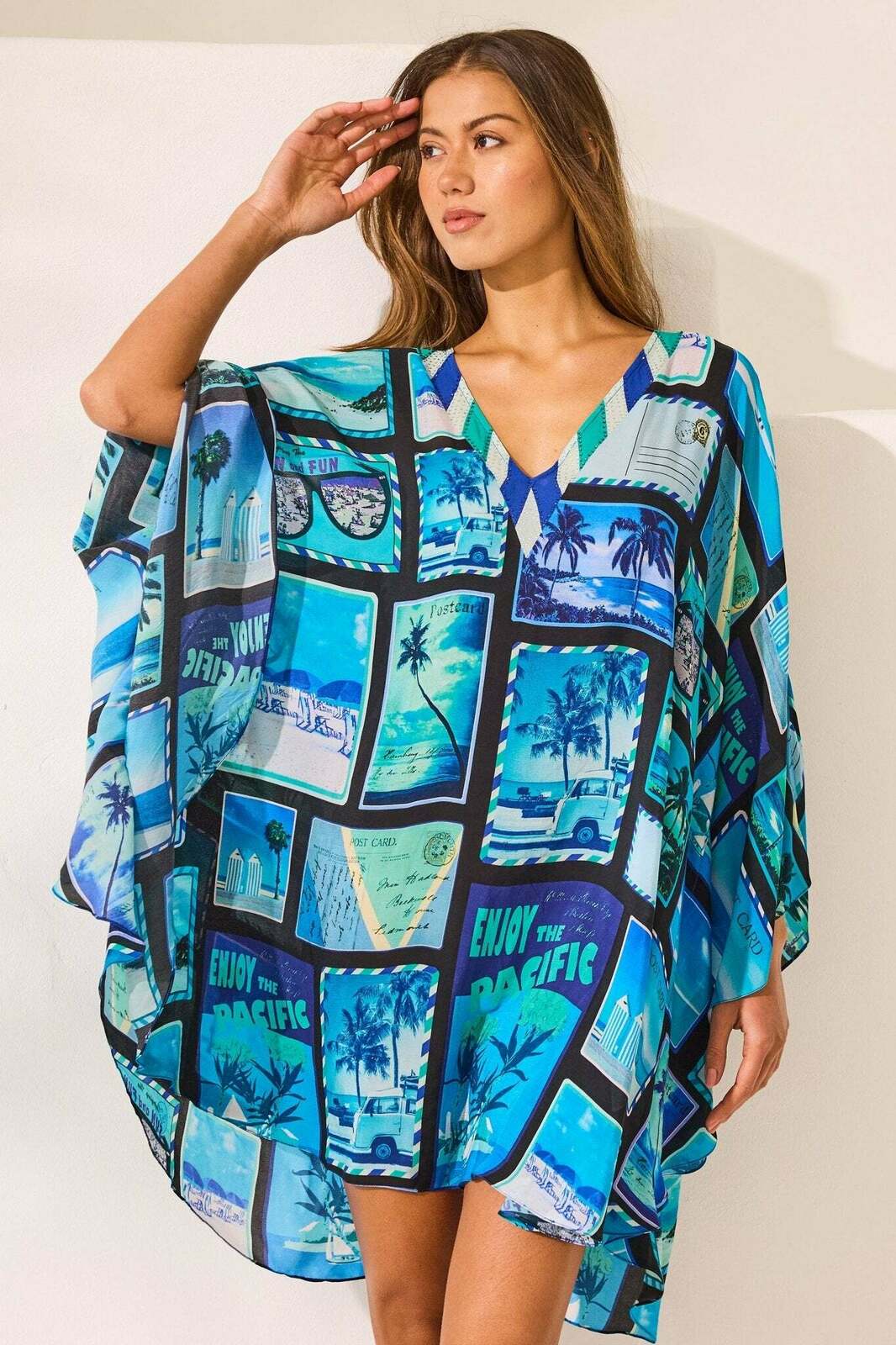 Postcards Kaftan Dress