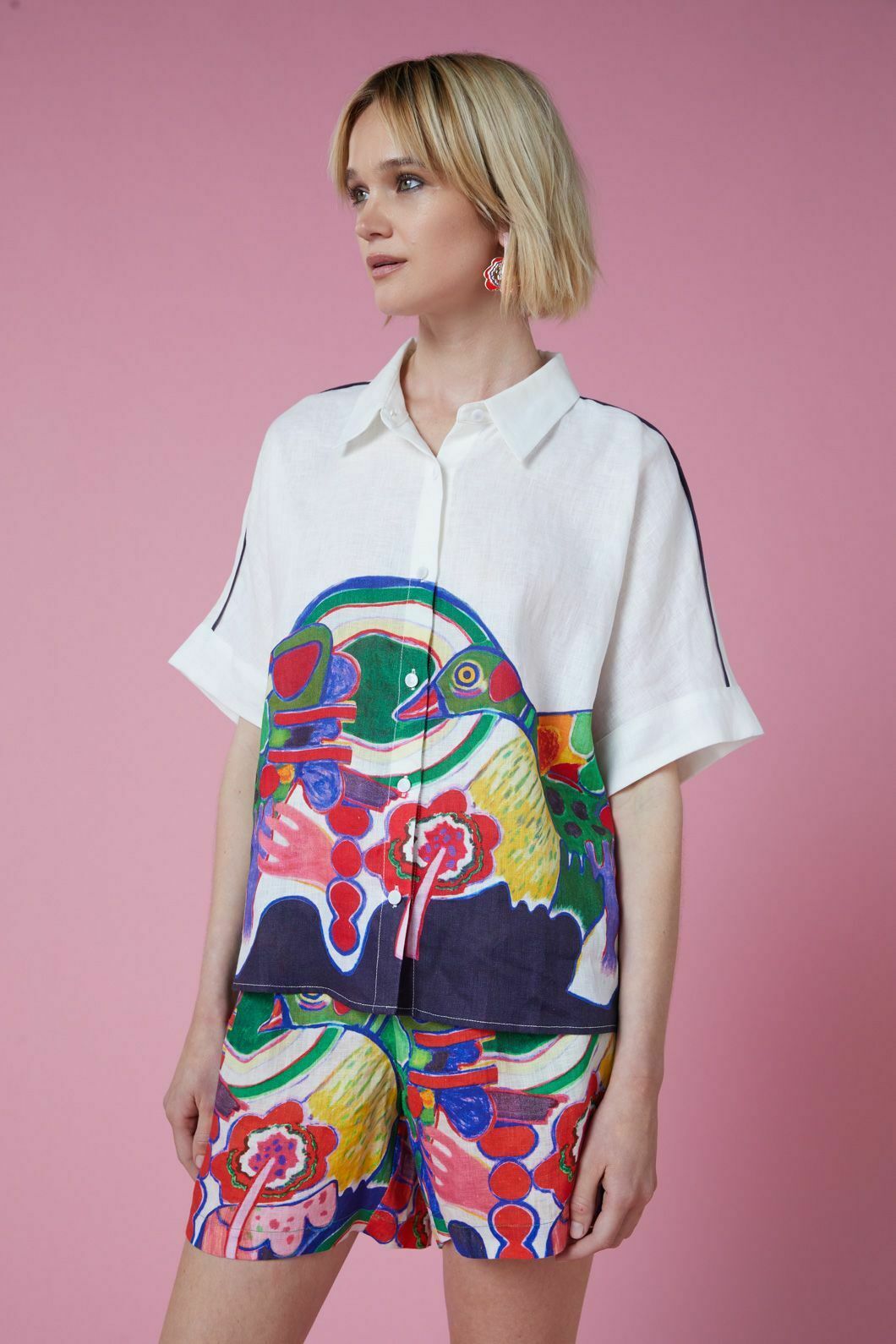 Femme Oiseau Placement Shirt