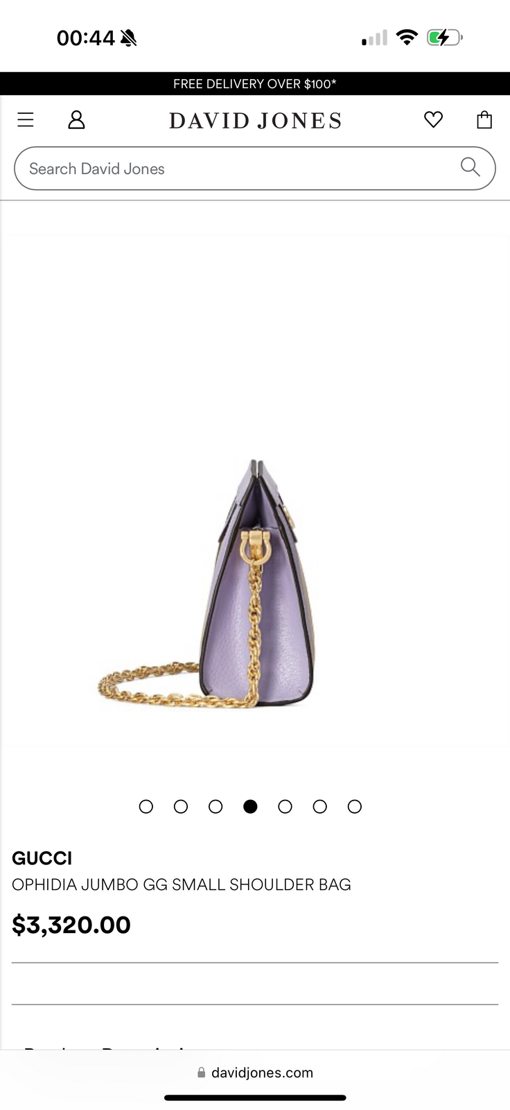 OPHIDIA JUMBO GG SMALL SHOULDER BAG