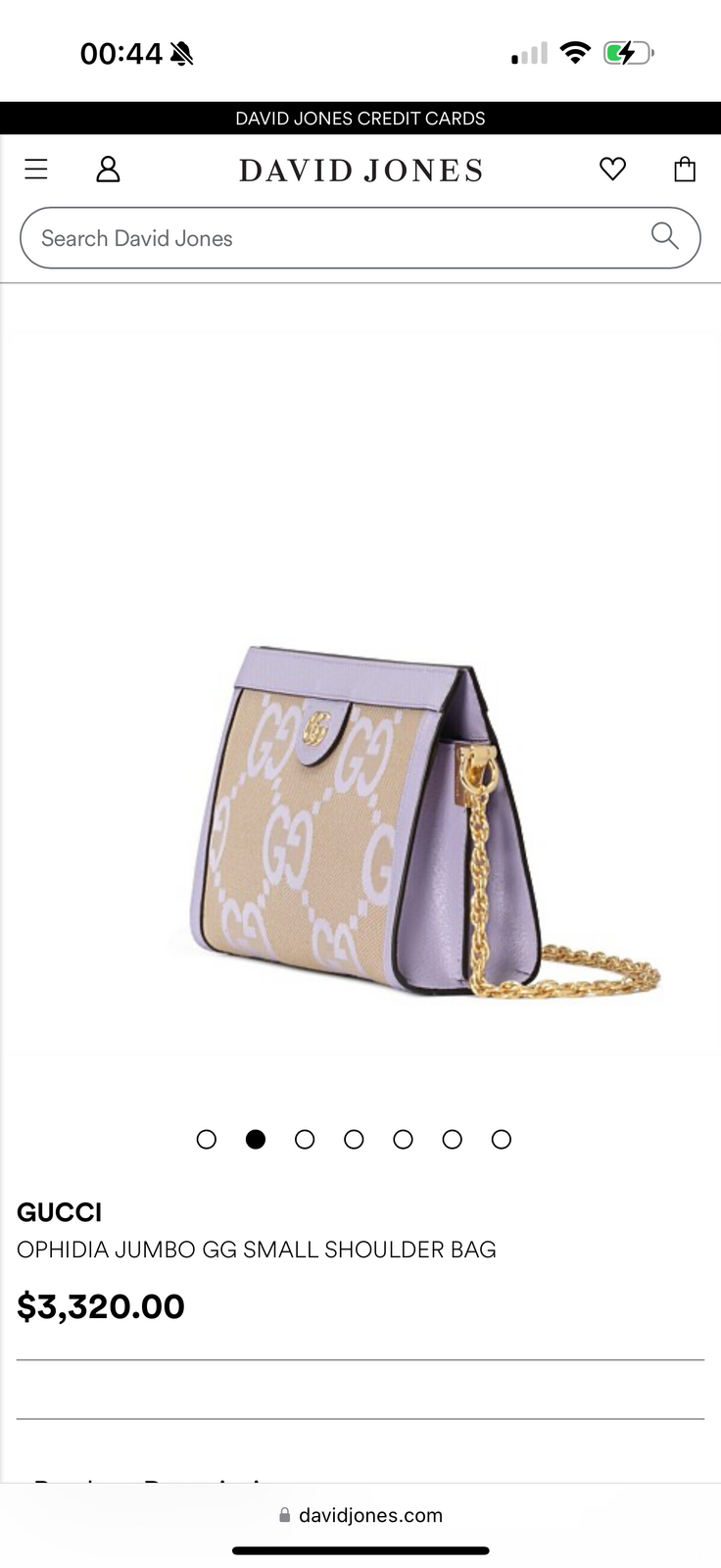 OPHIDIA JUMBO GG SMALL SHOULDER BAG
