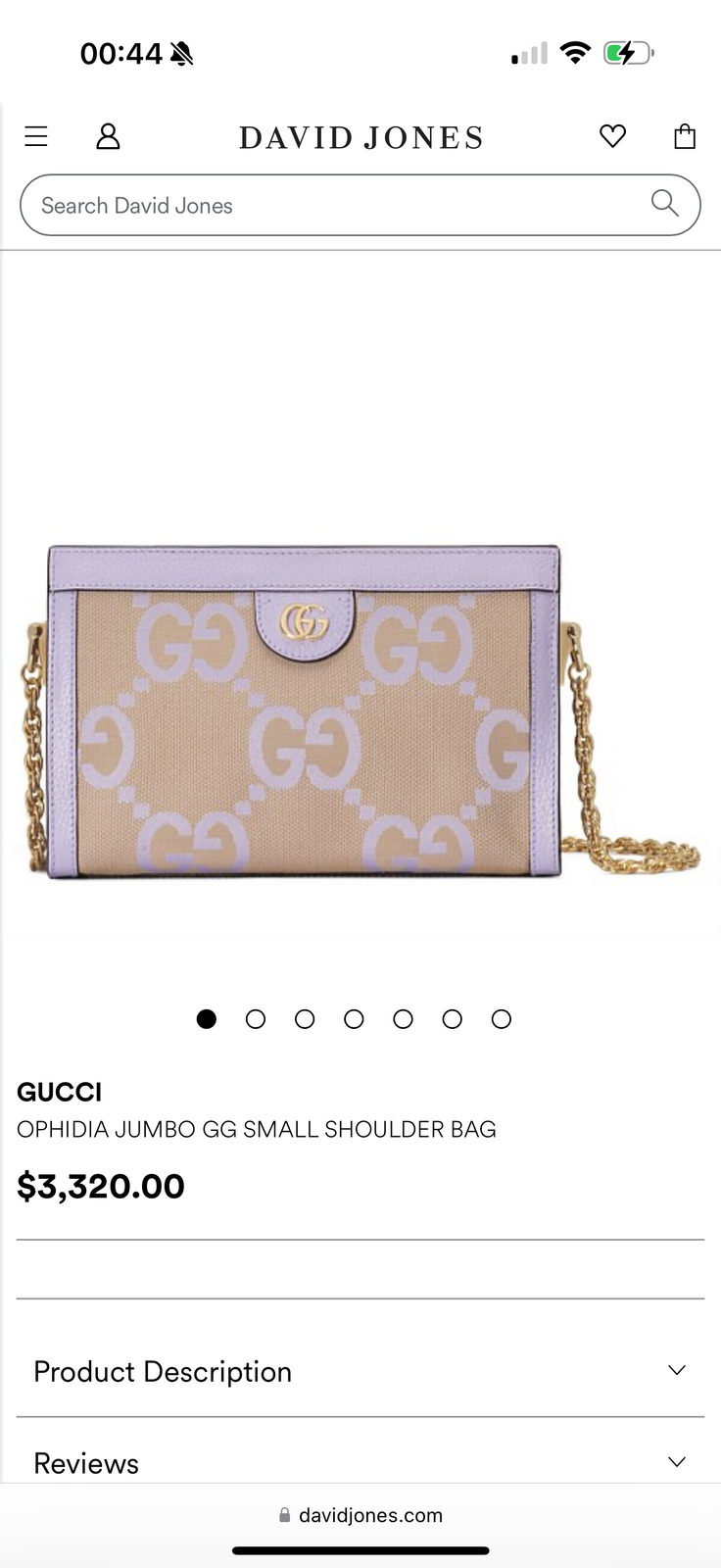 OPHIDIA JUMBO GG SMALL SHOULDER BAG