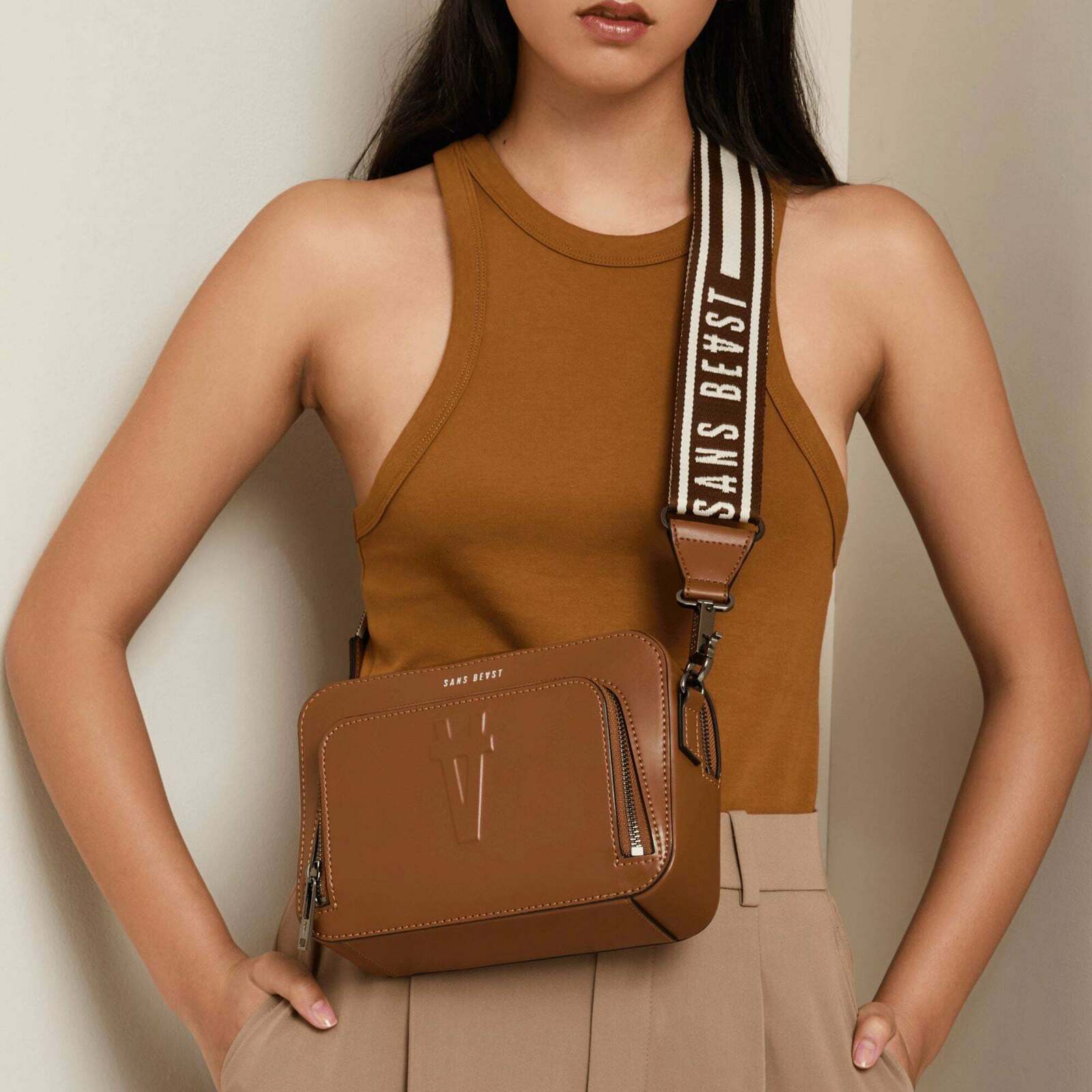 Corridor Bag Strap - Chestnut + Gunmetal