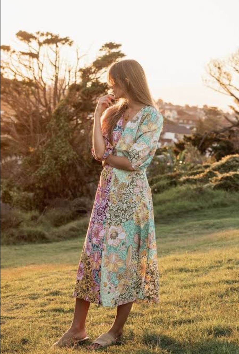 knee length dresses for ladies Faithfull Madella Midi Dress Camilla Floral Print