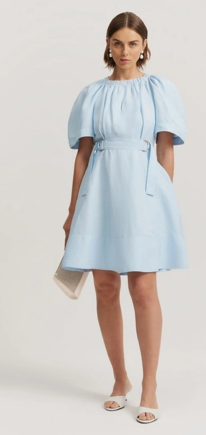 country road linen midi dress Country Road | Our Off-Shoulder Midi Dress: An elegant, yet effortless silhouette made in tactile, organically grown linen