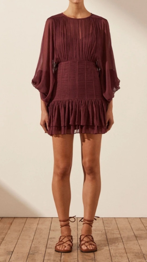 Marquis Ruched Panelled Mini Dress.