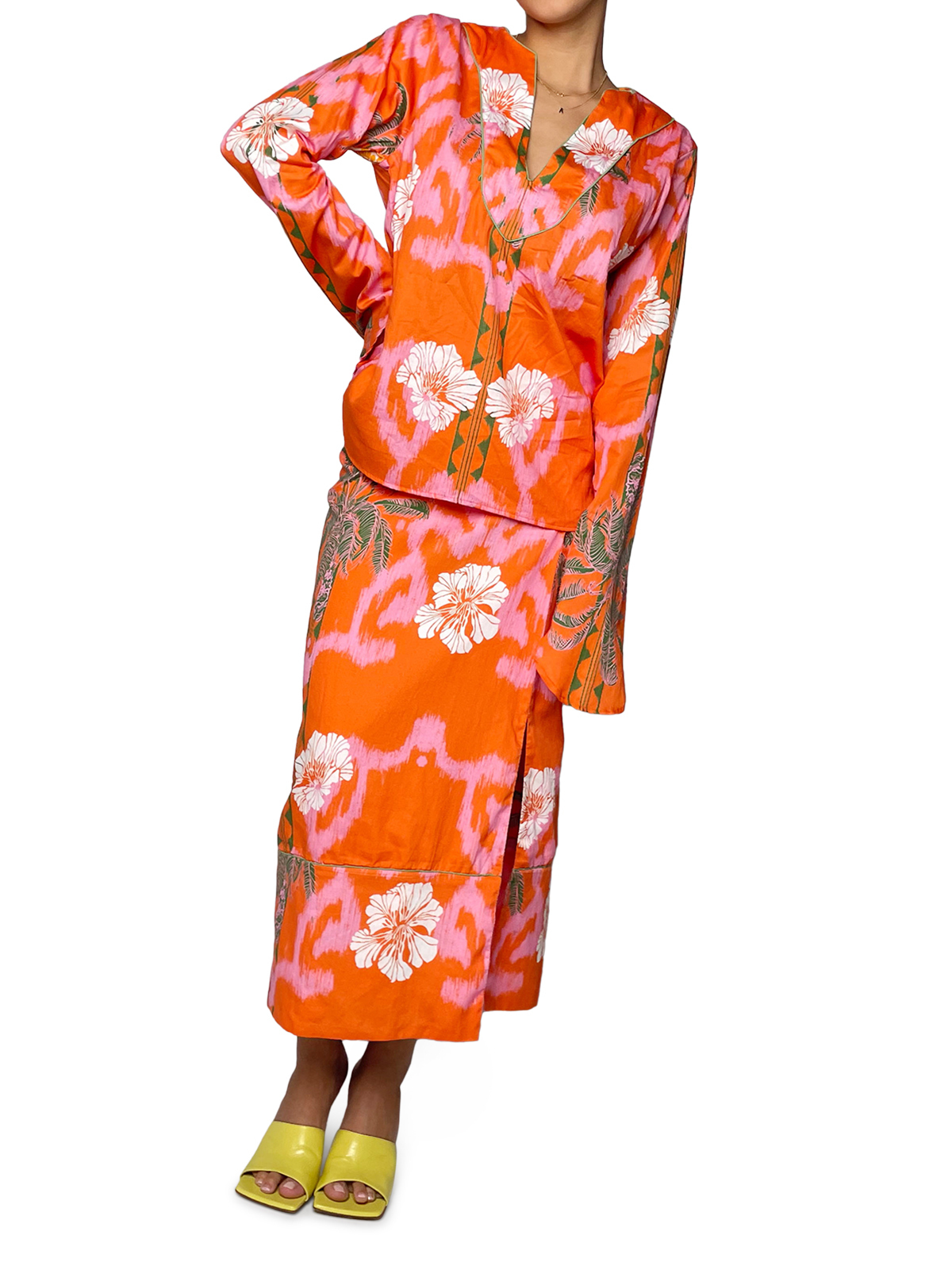 Bright Orange Long Sleeve Top
