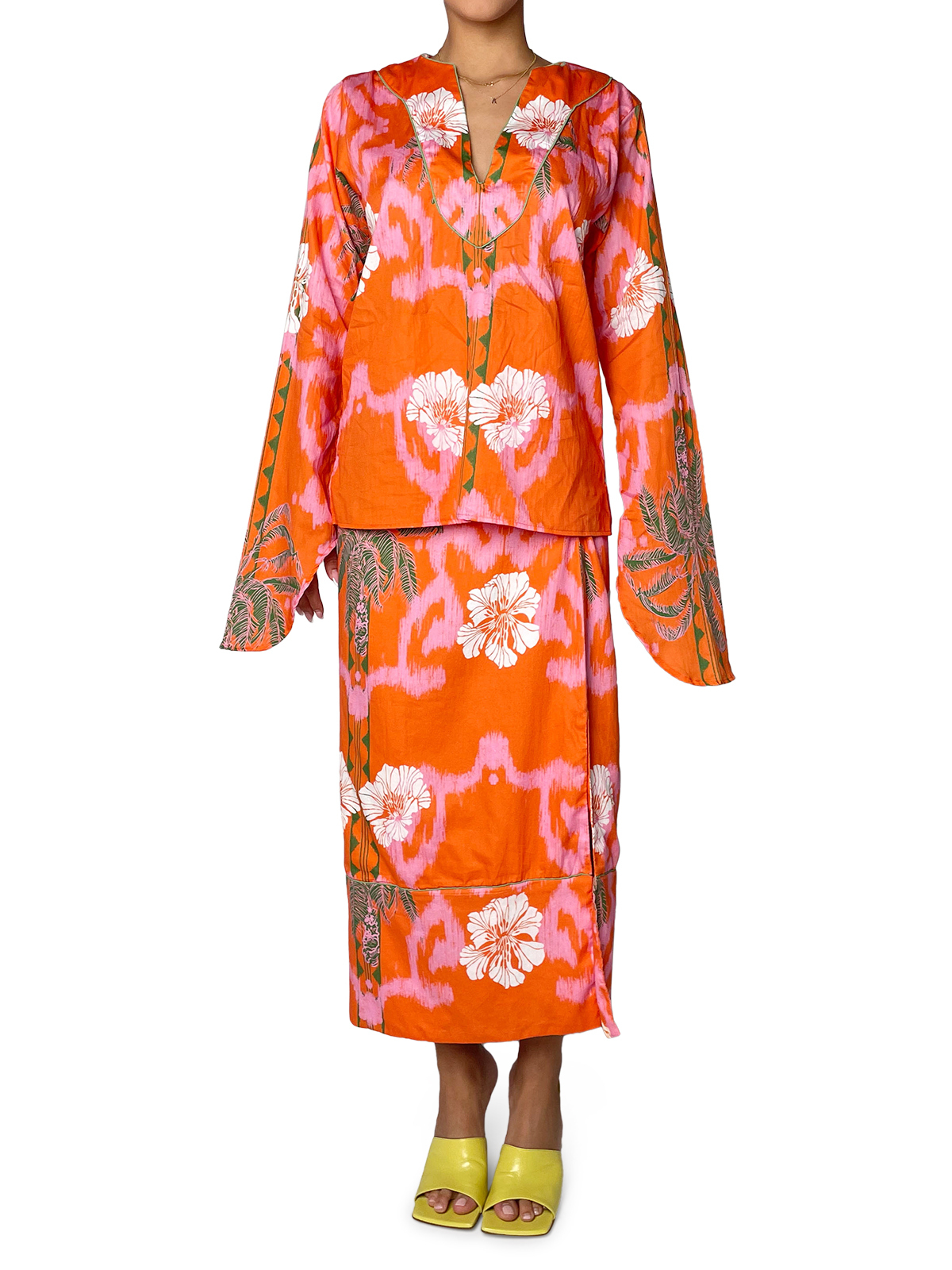 Bright Orange Long Sleeve Top