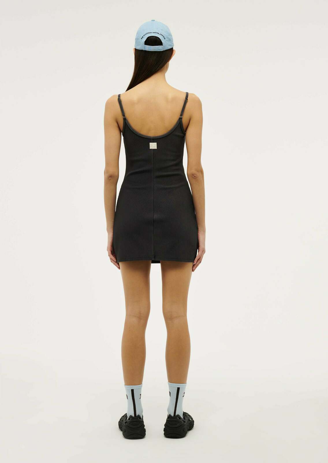 ACTUALISE DRESS IN WASHED BLACK