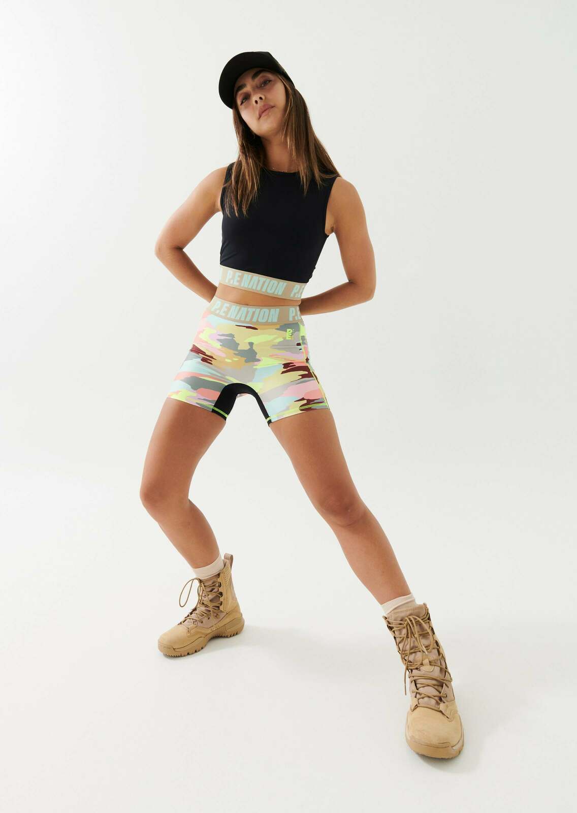 LONGITUDE SHORT IN COLOUR CAMO PRINT