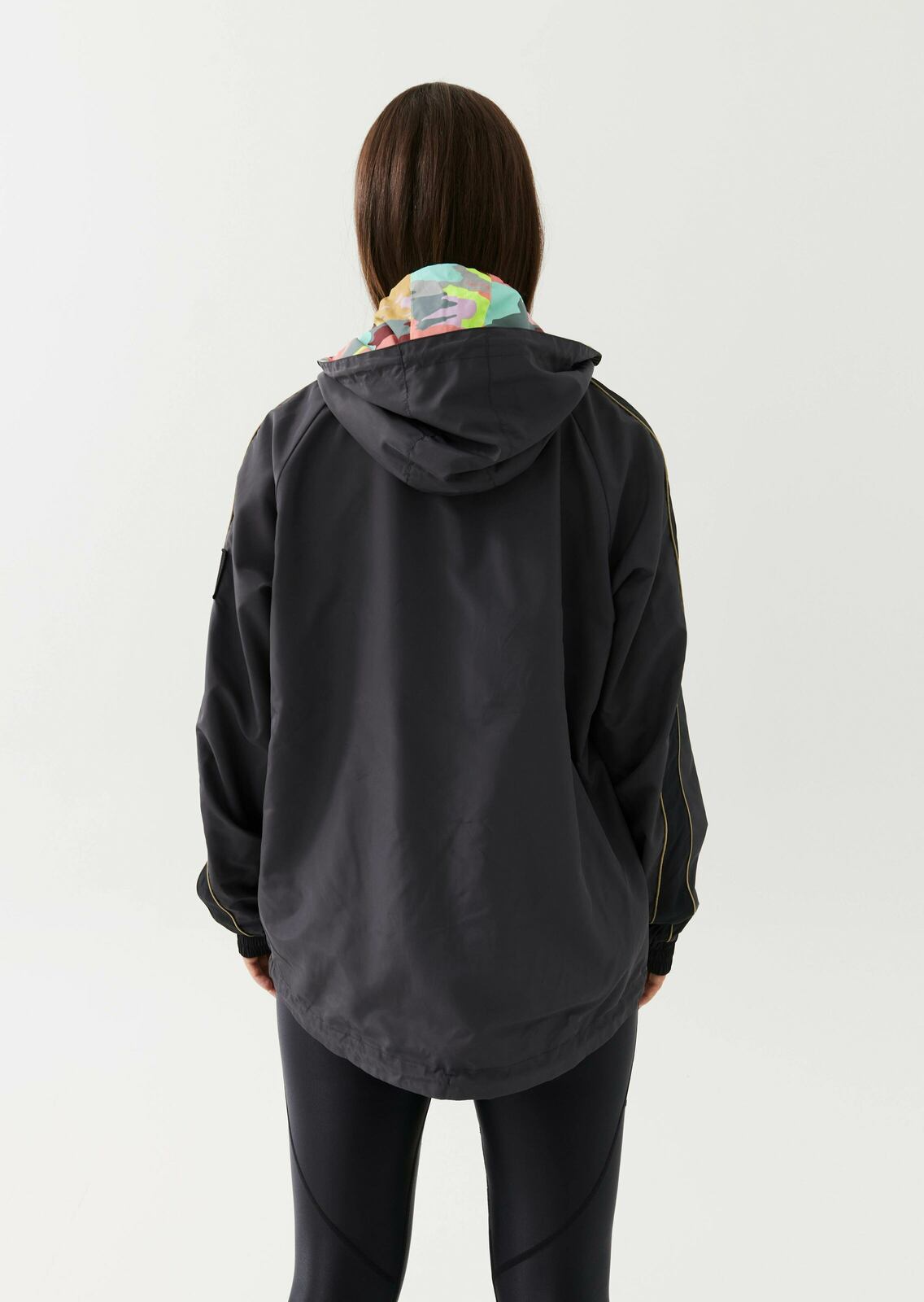 MAN DOWN JACKET IN COLOUR CAMO PRINT