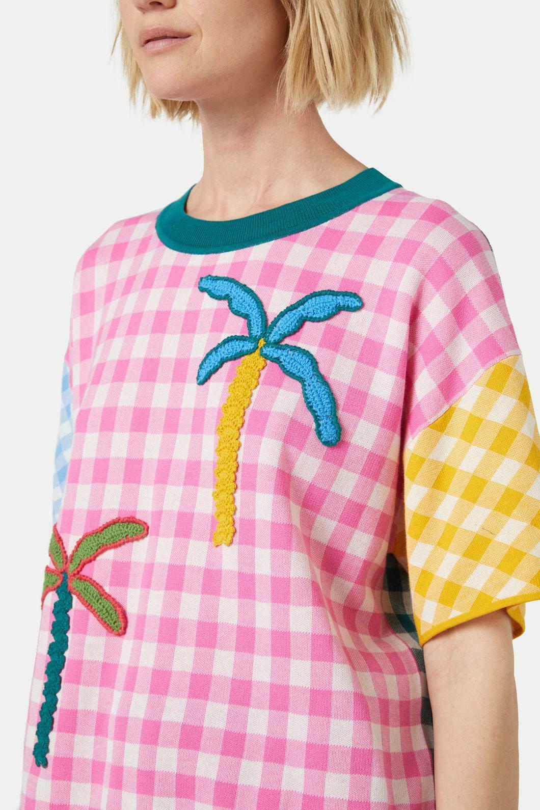 Palmetto Check Knit Top