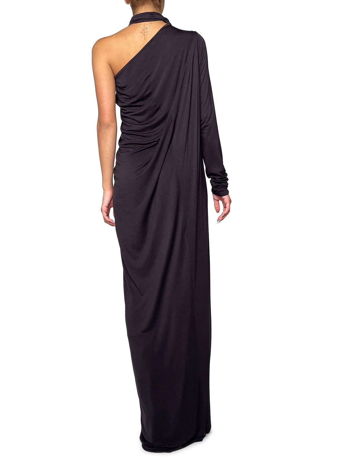 Black Asymmetrical Stretchy Sress