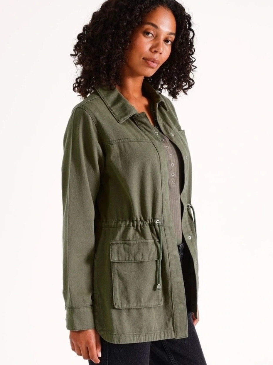Utility Drill Jacket in Khaki