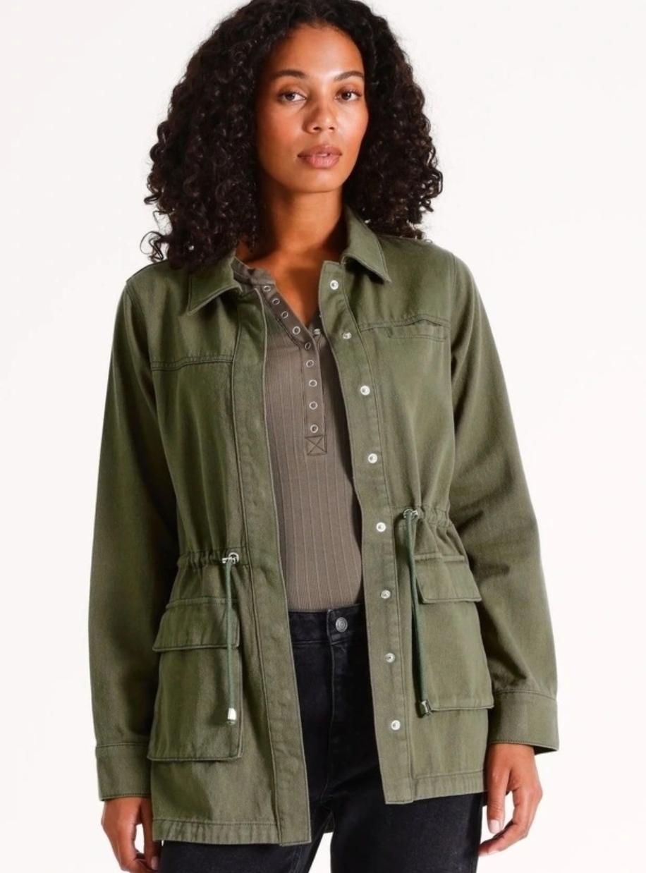 Utility Drill Jacket in Khaki