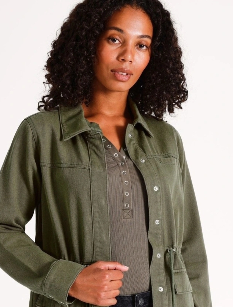 Utility Drill Jacket in Khaki