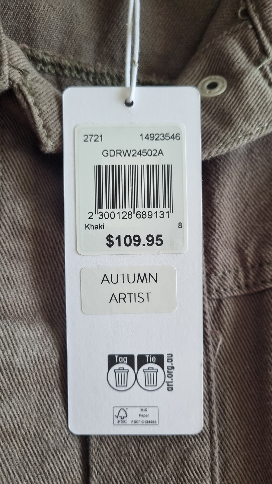 Utility Drill Jacket in Khaki
