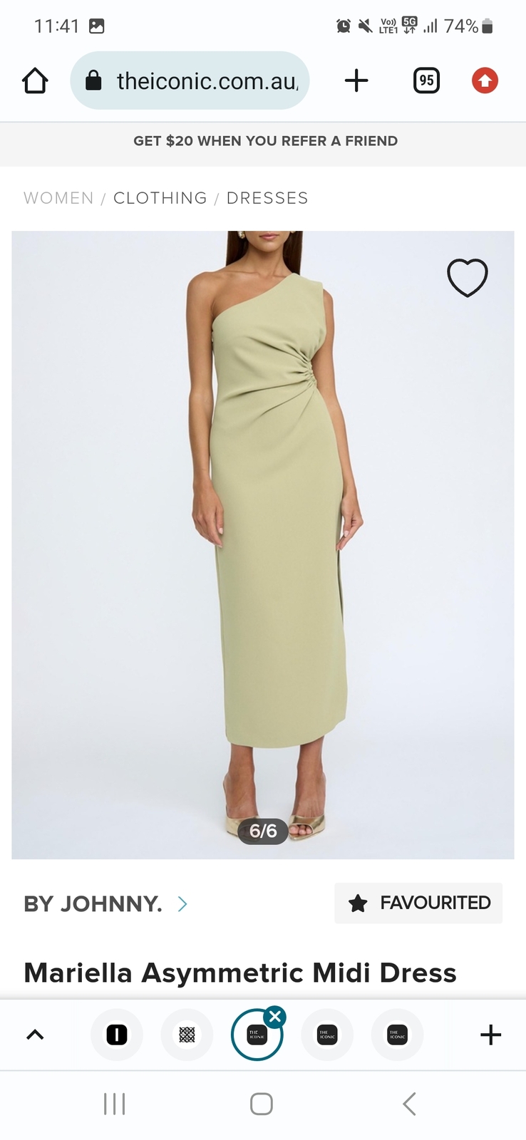 Mariella Asymmetric Midi Dress