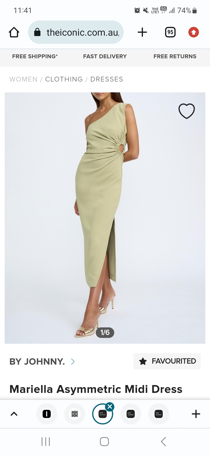 Mariella Asymmetric Midi Dress