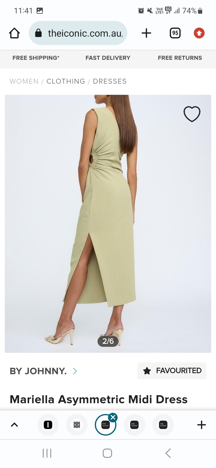 Mariella Asymmetric Midi Dress