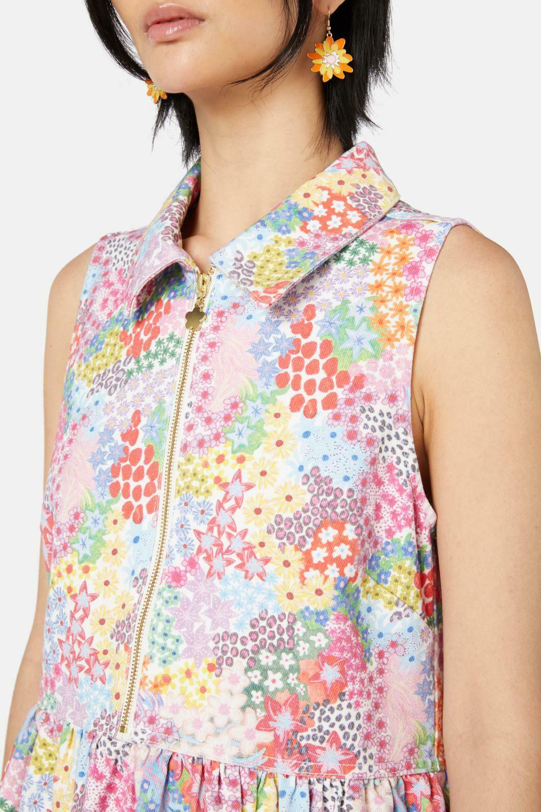Wild Blossoms Denim Dress