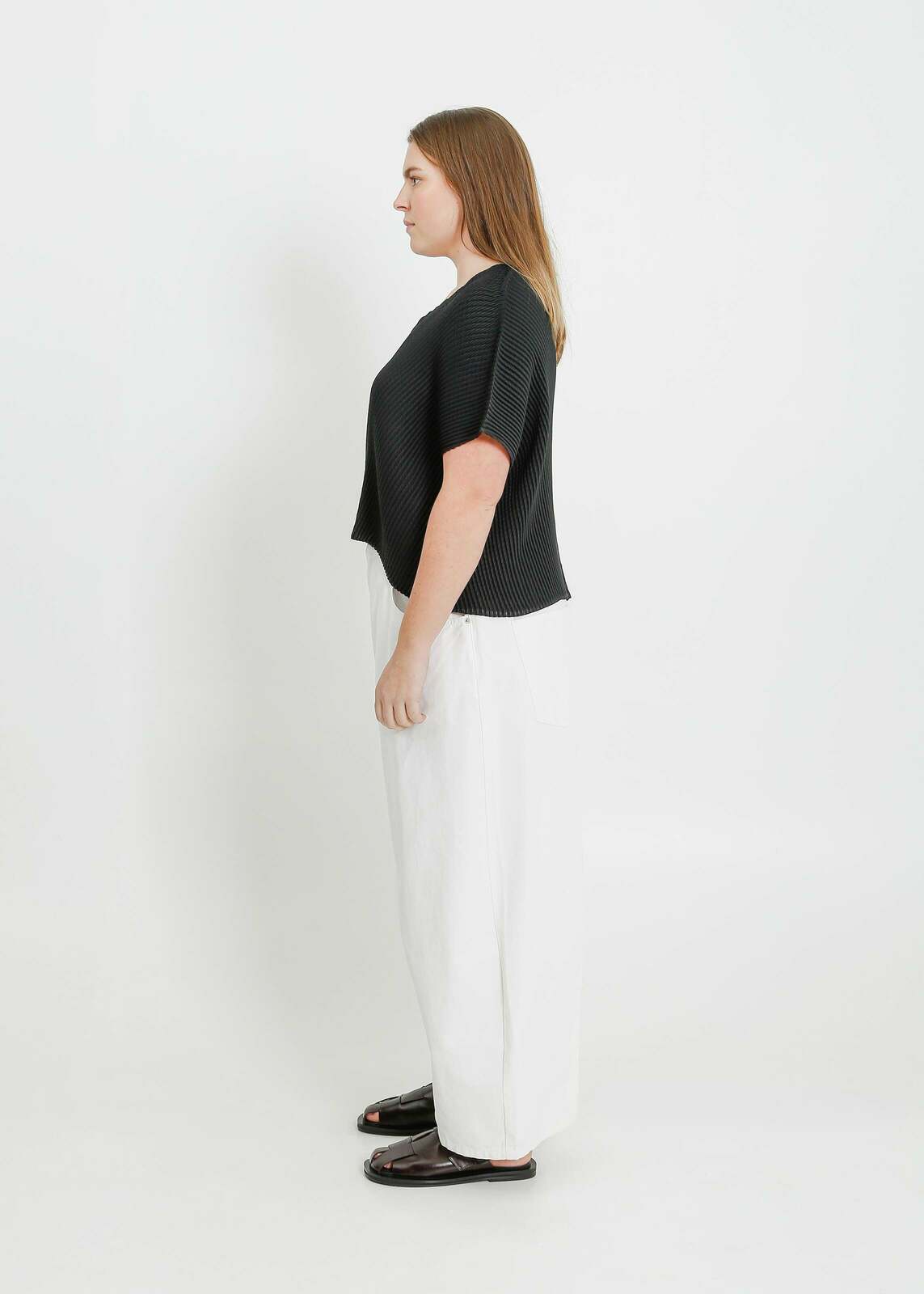 S25 WAVERLY PLEAT TOP / BLACK