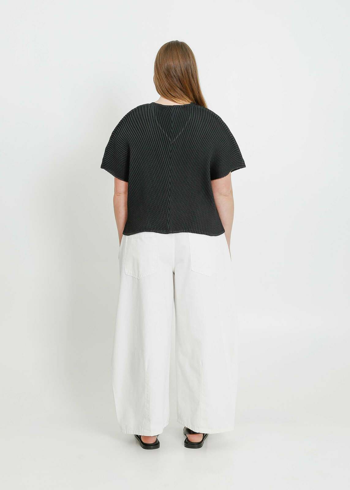 S25 WAVERLY PLEAT TOP / BLACK