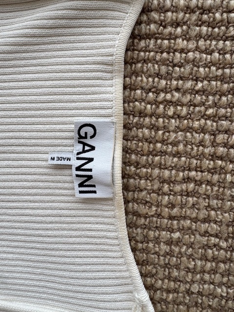 white mid ribbed dress 
