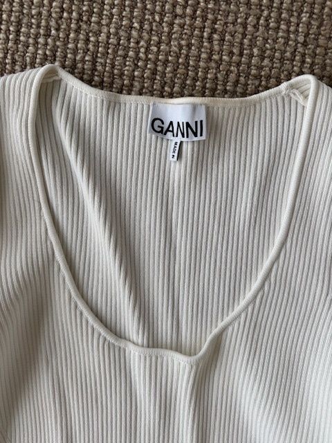 white mid ribbed dress 