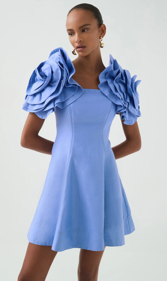 Twyla Mini Dress Oyster Blue 8