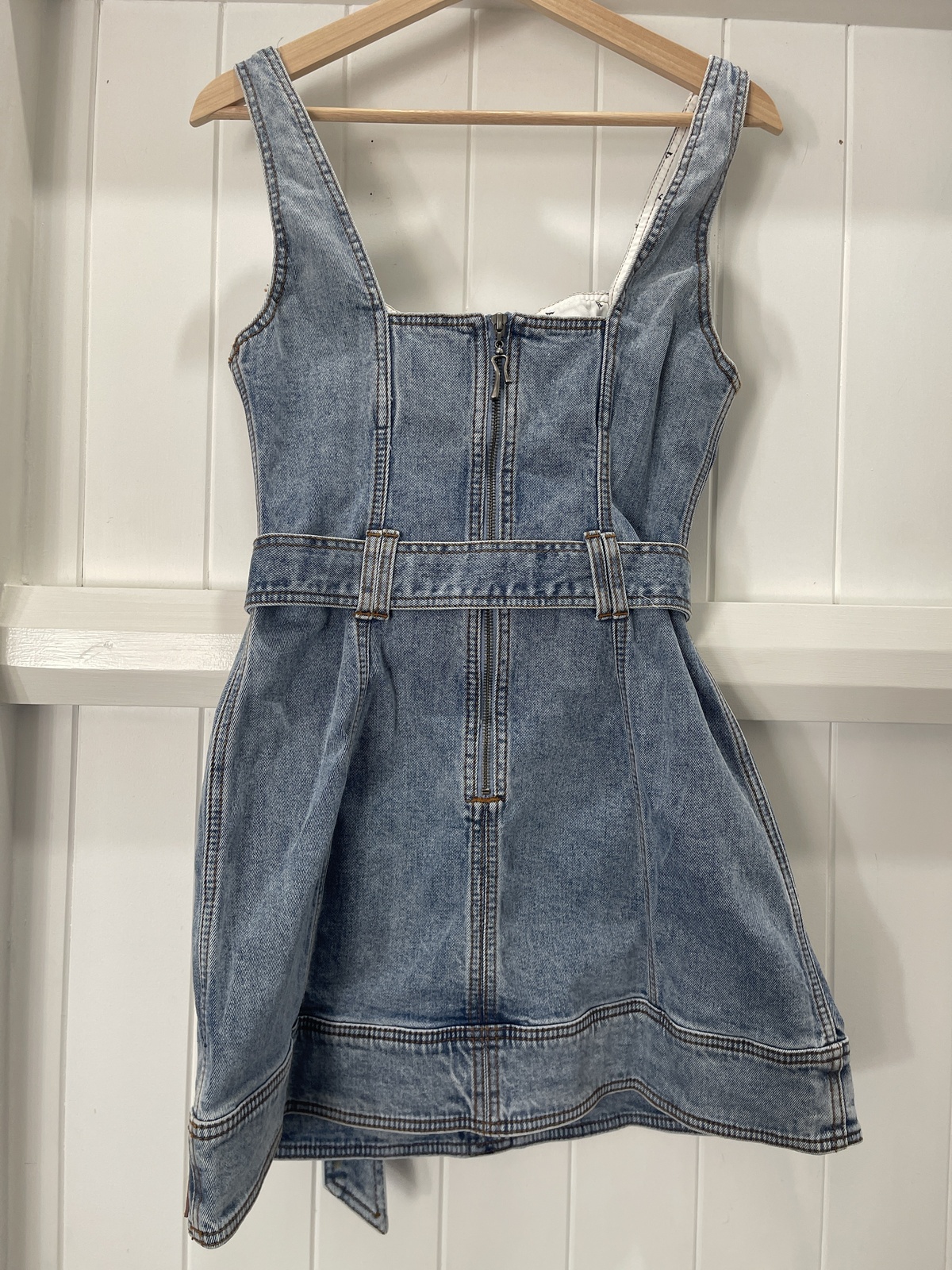 denim mini dress size 12