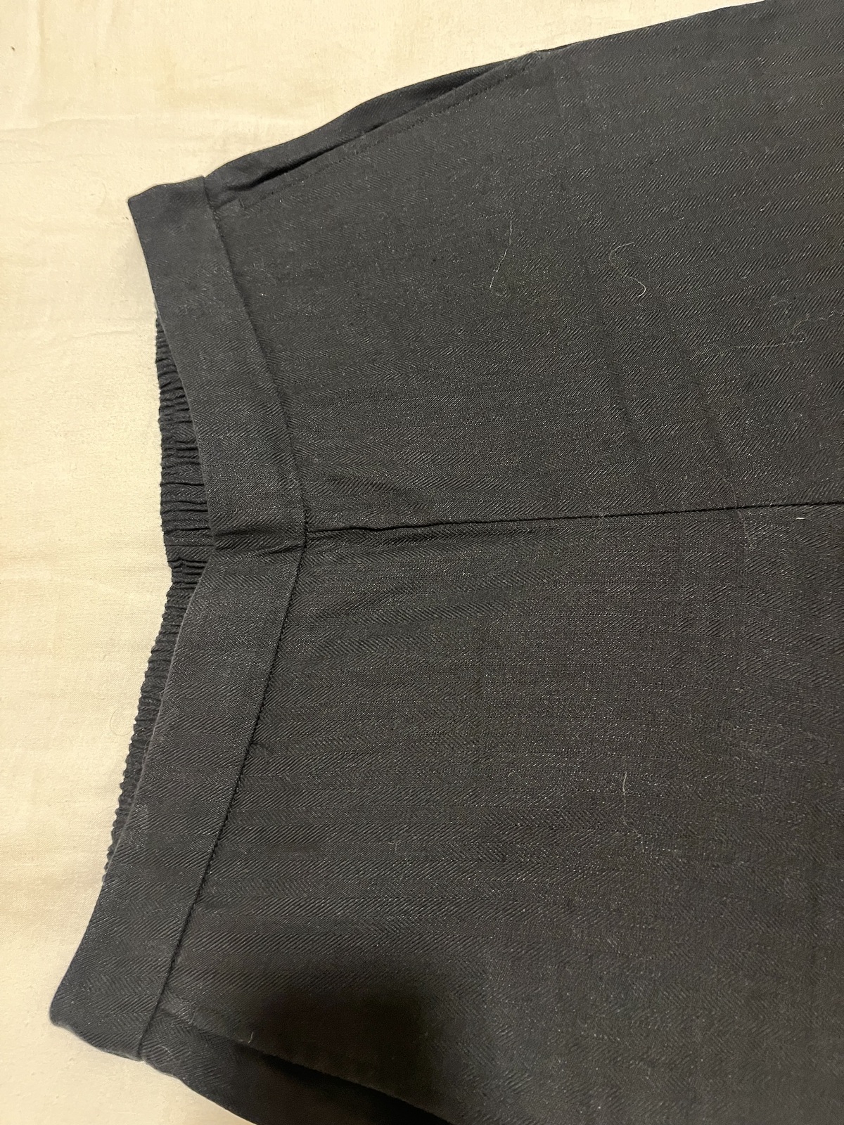 wide leg trousers - linen cotton blend