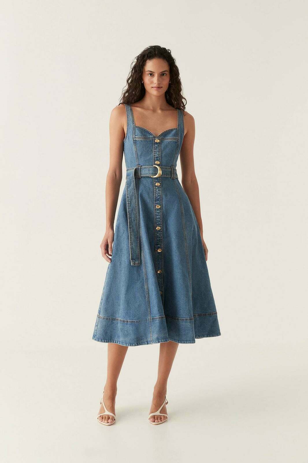 Clay Denim Midi Dress 14 