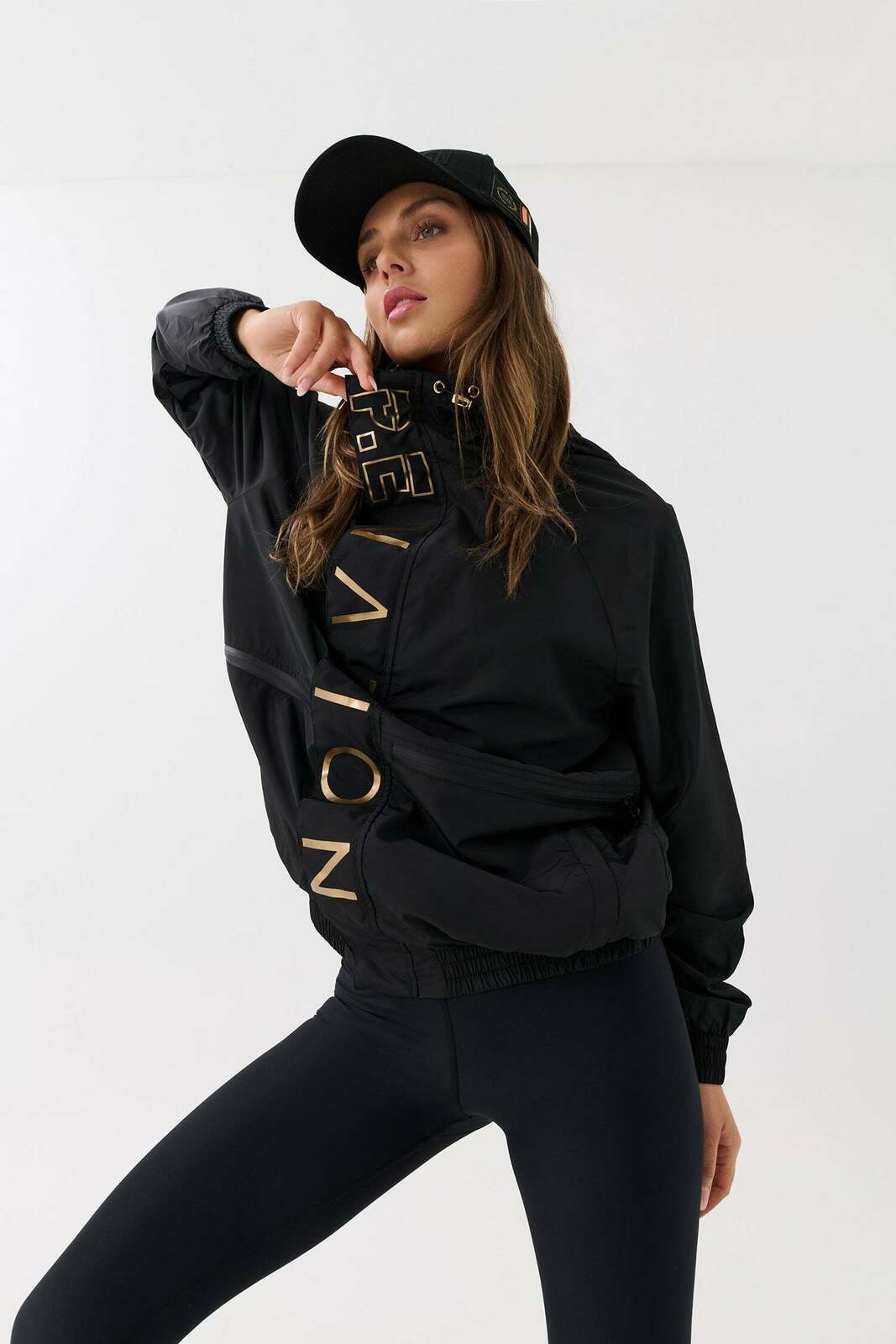 BLOCKSHOT JACKET IN BLACK