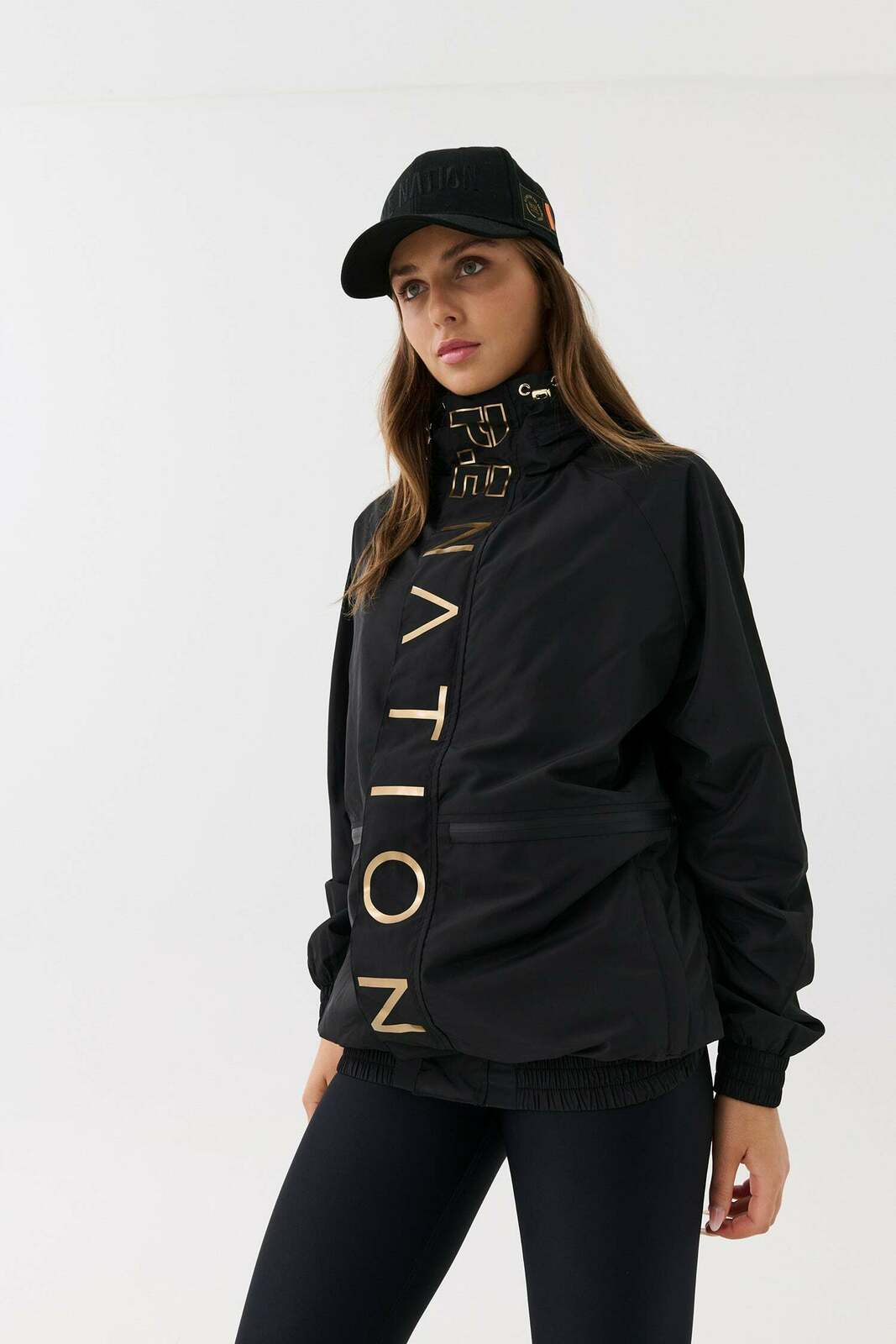 BLOCKSHOT JACKET IN BLACK