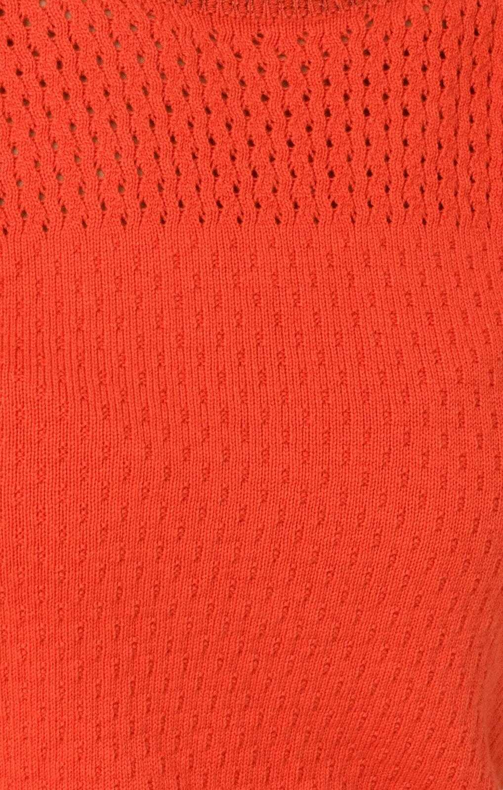 3/4 SLEEVE RIPPLE KNIT TOP IN BURNT ORANGE