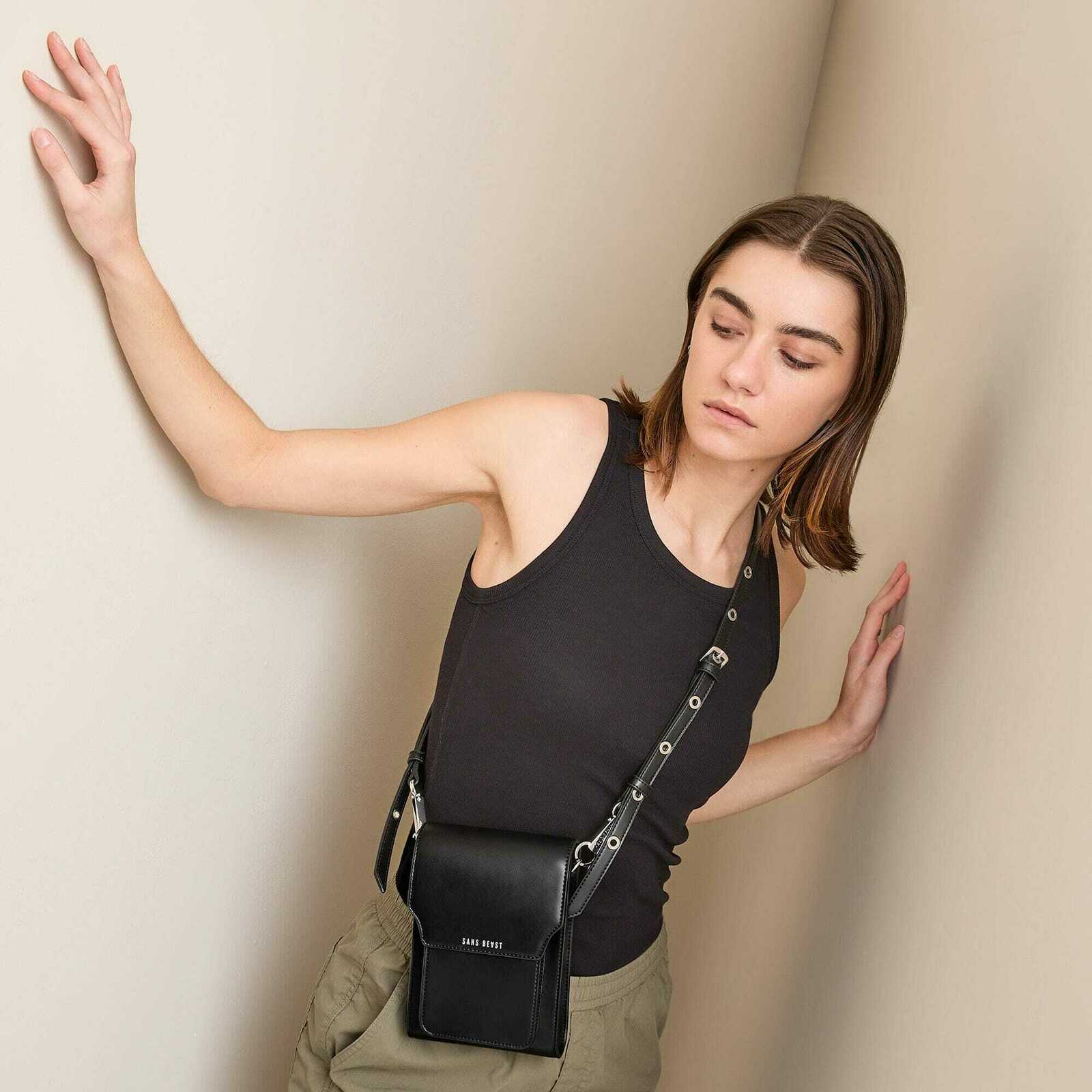 Bandolier Crossbody - Noir + Silver