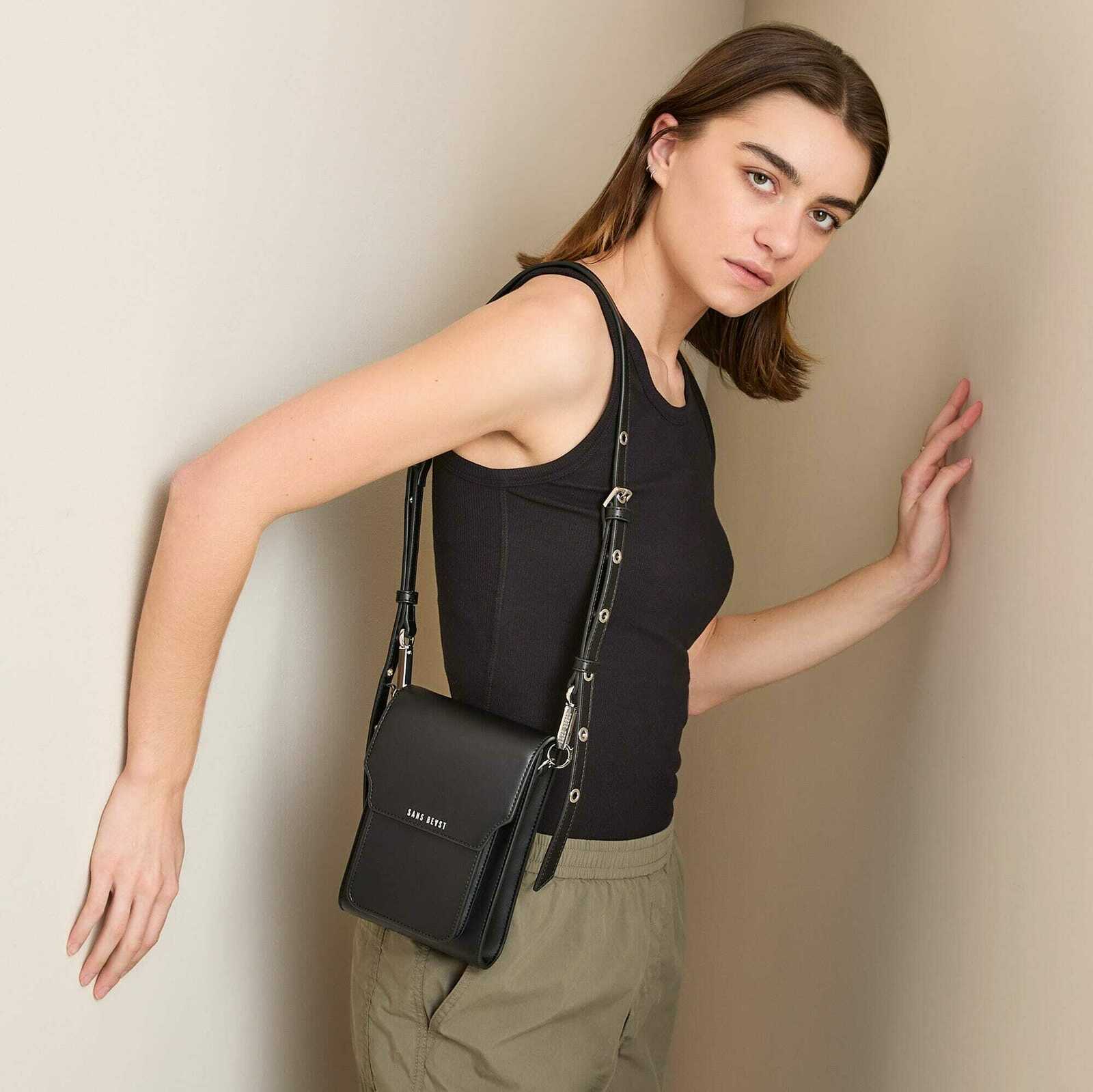 Bandolier Crossbody - Noir + Silver