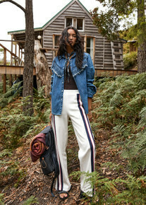 WILDWEST SYLVE FRINGE SHIRT - DENIM [USW225032]