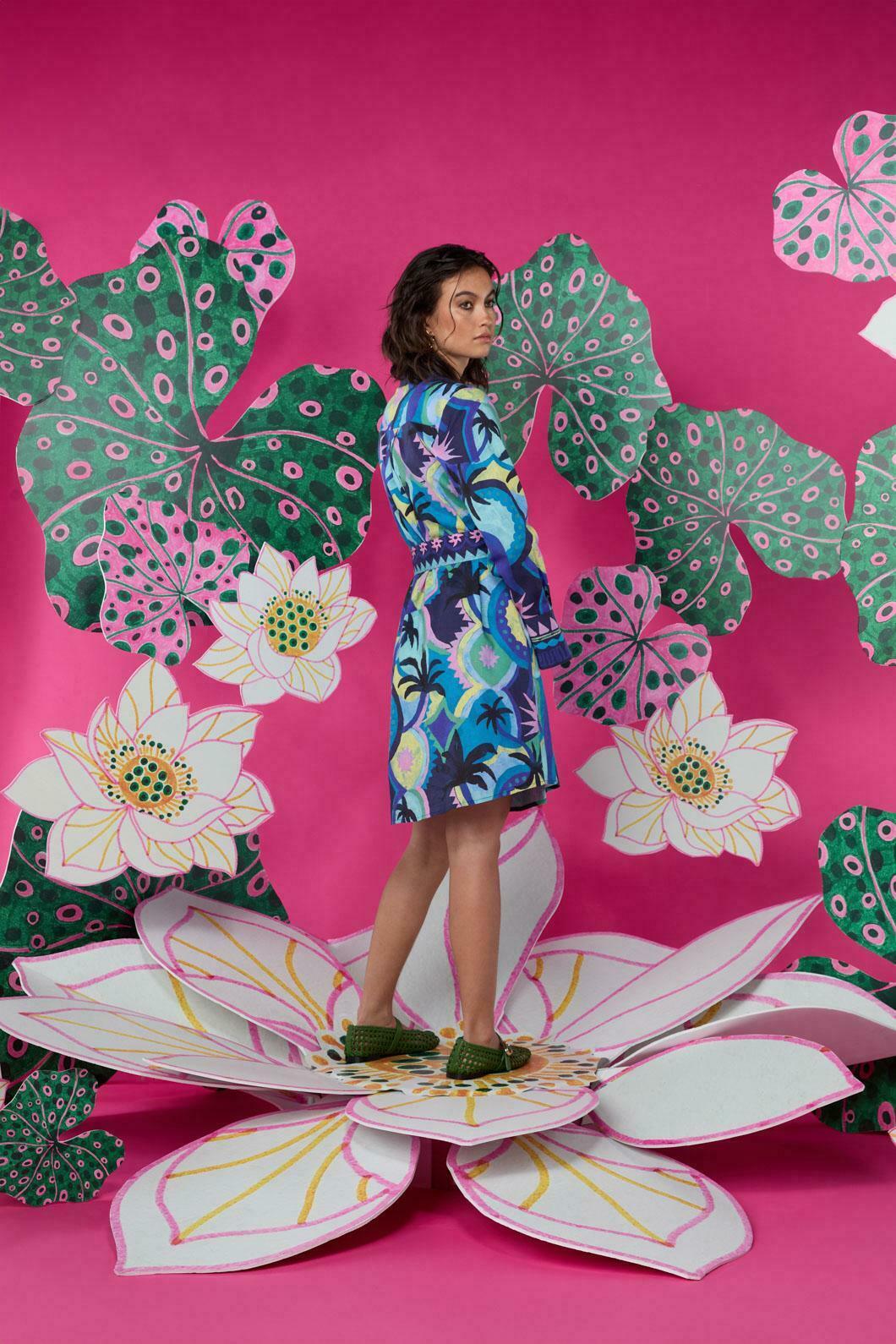 gorman shirt dress Make a bold entrance to your next summer soire in our Soleil Shirt Dress, featuring a vibrant floral placement print designed by our in-house creative team.