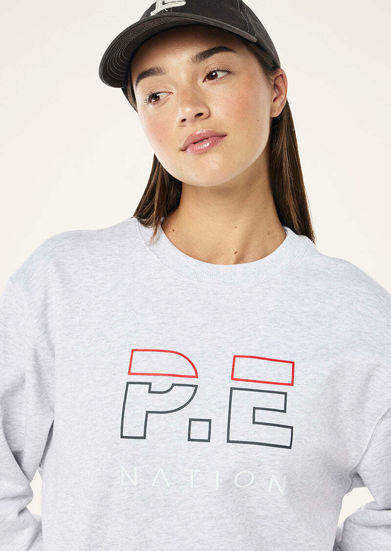 HEADS UP SWEAT IN GREY MARLE