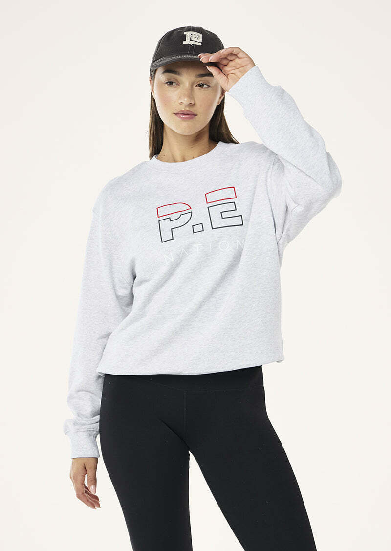HEADS UP SWEAT IN GREY MARLE