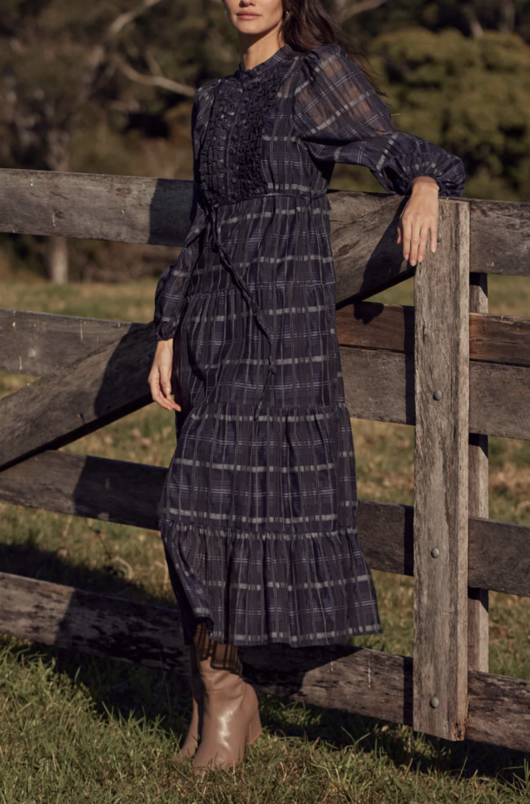 Zoe Kratzmann zeal dress - ink black check - AirRobe